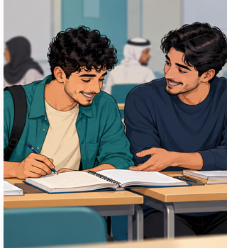 زميلان يذاكران